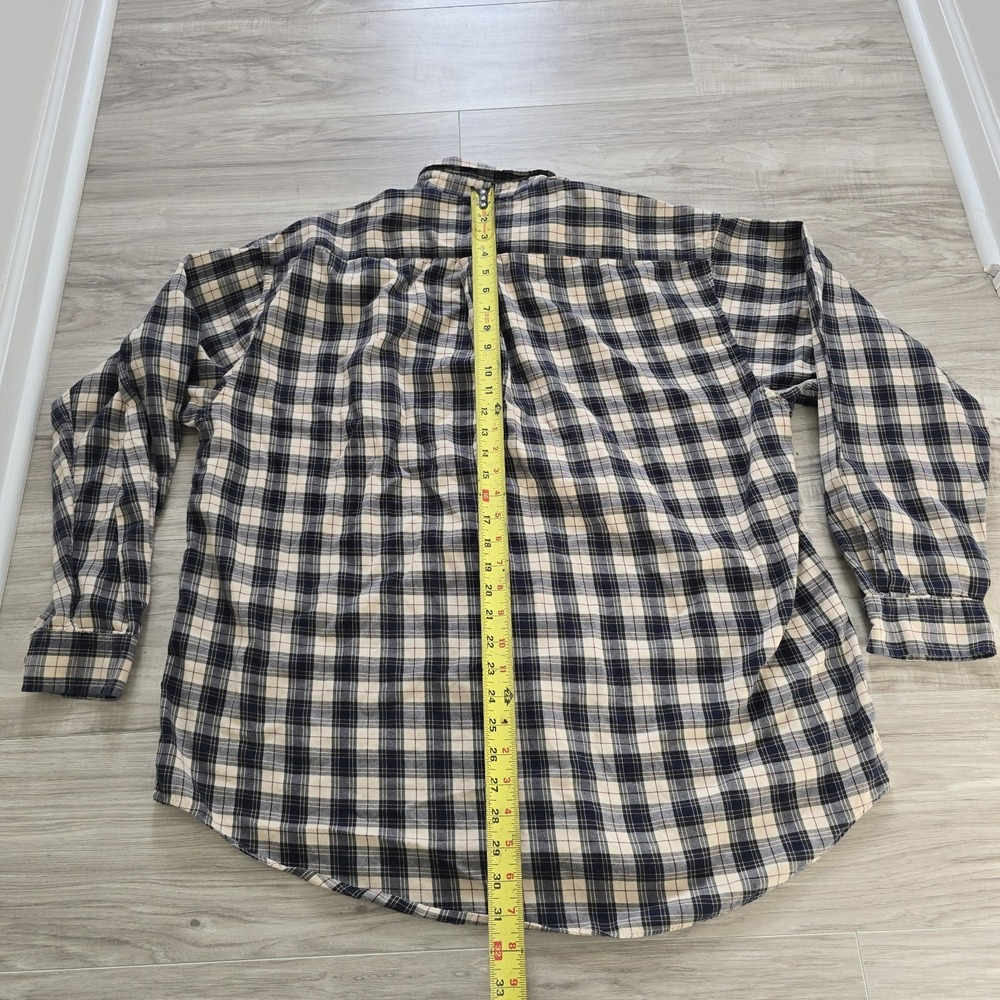 Vintage 90s Colours By Alexander Julian Men 2XL Long Sleeve Shirt Plaid Blue - Picture 9 of 9